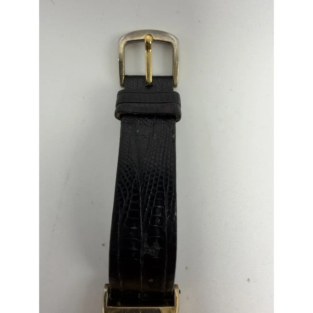 Timex Electric Ladies Tank Watch New Battery 10K Rolled Gold Plate 18MM 6.5